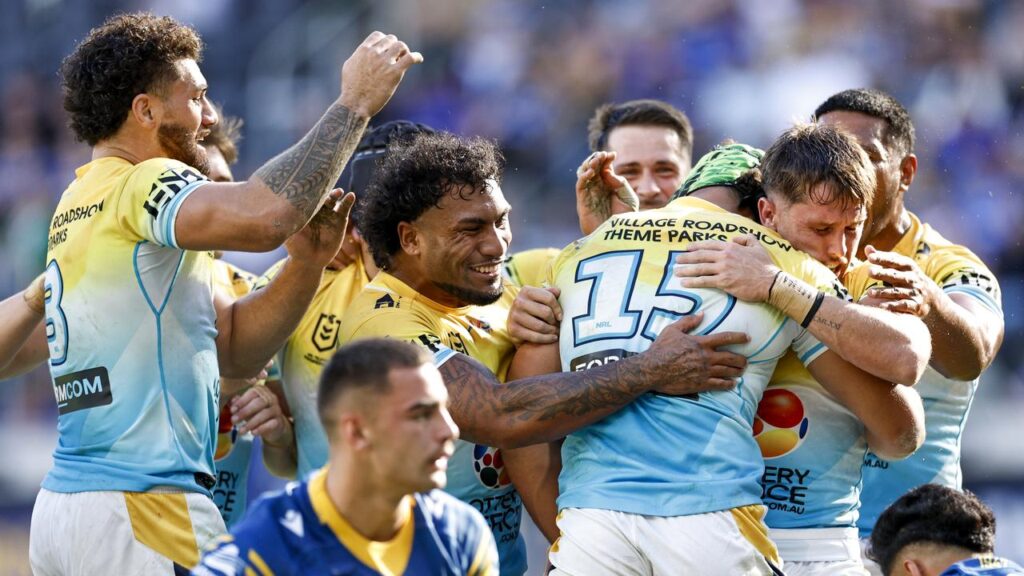 Gold Coast have heightened Parramatta’s pain with a 42-point thrashing at CommBank Stadium.
