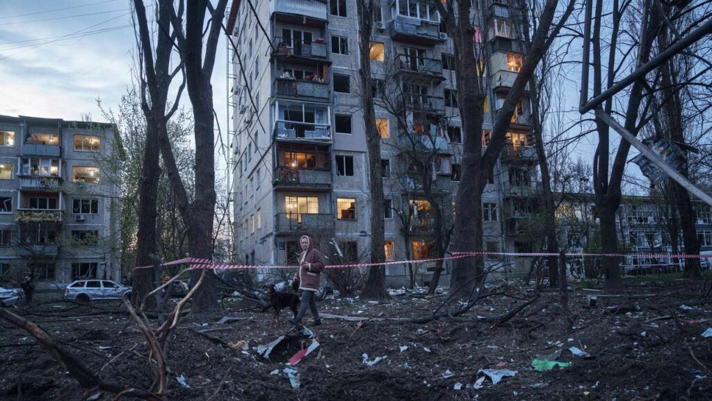 Four people, including a child, have died in a massive Russian air attack on Kyiv.

