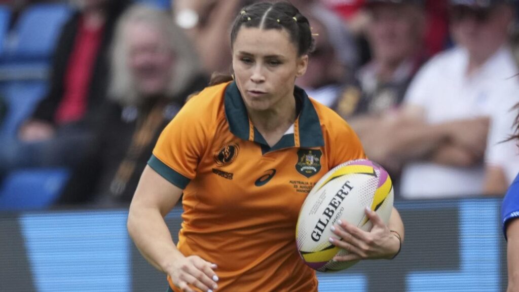Winger Desiree Miller scored for the Wallaroos in their loss to the US in Kansas.
