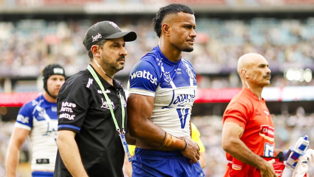 A Bulldogs defeat to Souths has been compounded by an injury to skipper Stephen Crichton.
