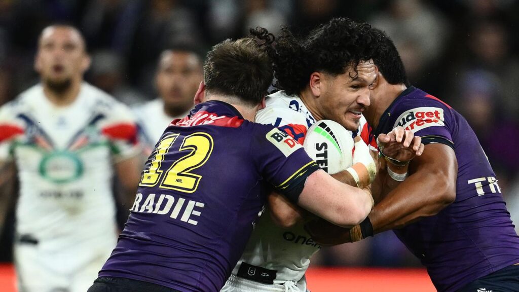 Dallin Watene-Zelezniak was unstoppable as he scored a double in the Warriors’ win over the Storm. 

