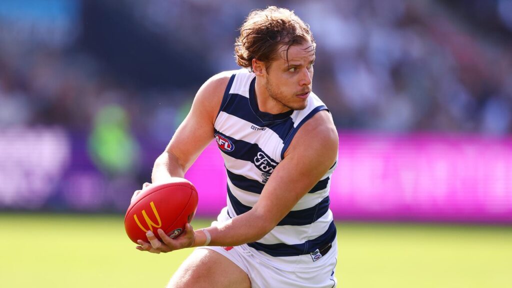 Jake Kolodjashnij has battled a series of injuries to return for Geelong and play his 200th game.
