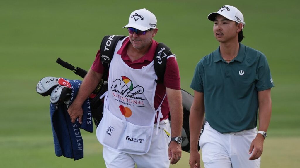 Min Woo Lee (right) has a new weapon in his bag which he hopes will win him the Masters.
