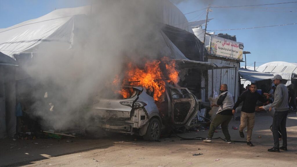 An Israeli strike on a car in Khan Younis killed Naseem al-Kalazani, according to medics.
