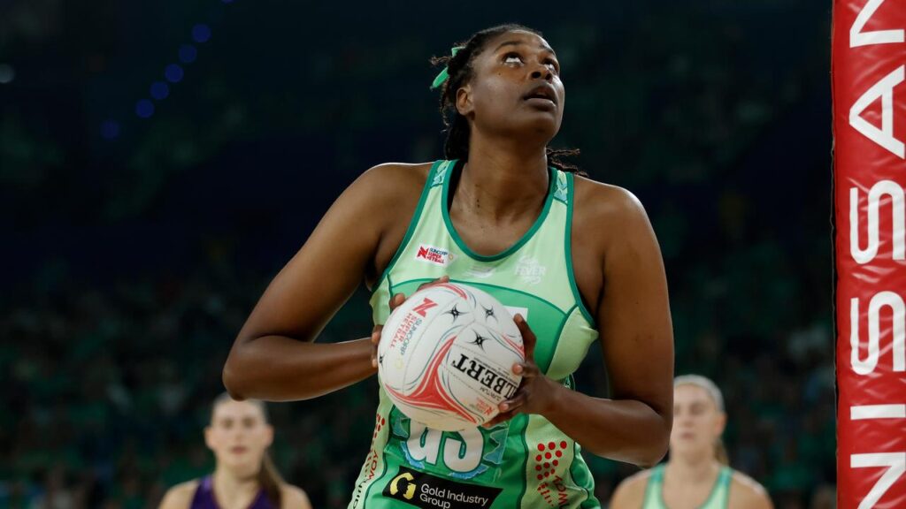 The Fever’s Romelda Aiken-George scored 49 goals from 51 attempts in her record-breaking appearance.
