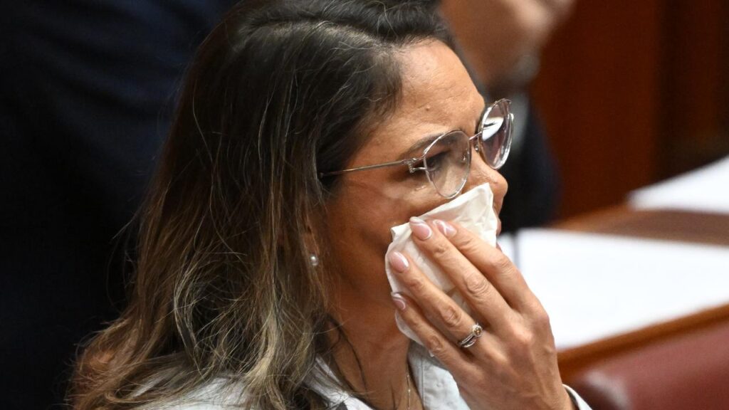 Jacinta Nampijinpa Price wept as she paid tribute in parliament to her five-year-old niece.
