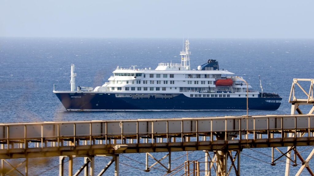 Dutch cruise ship the MV Hondius is currently anchored off the island nation of Cape Verde.
