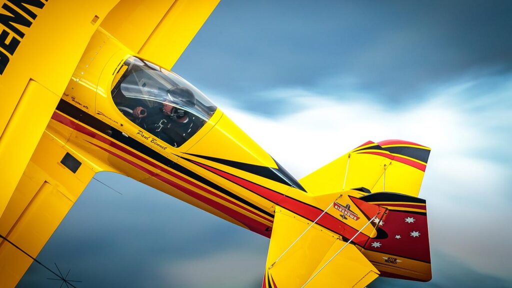 Paul Bennet is Australia’s only pilot capable of flying the custom-built Wolf Pitts S1-11X.
