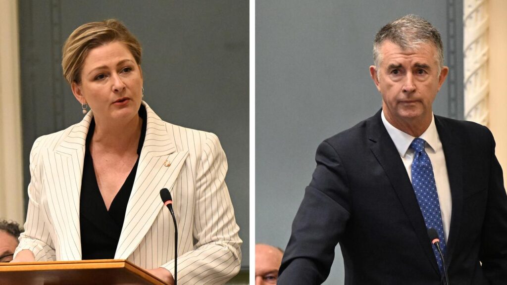 Queensland ministers Amanda Camm and Tim Mander have faced scrutiny about their relationship.

