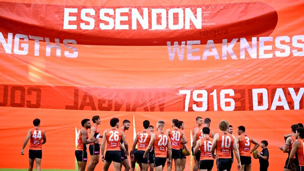 The Giants’ pre-game banner has angered Essendon’s coach, and the result didn’t improve his night.
