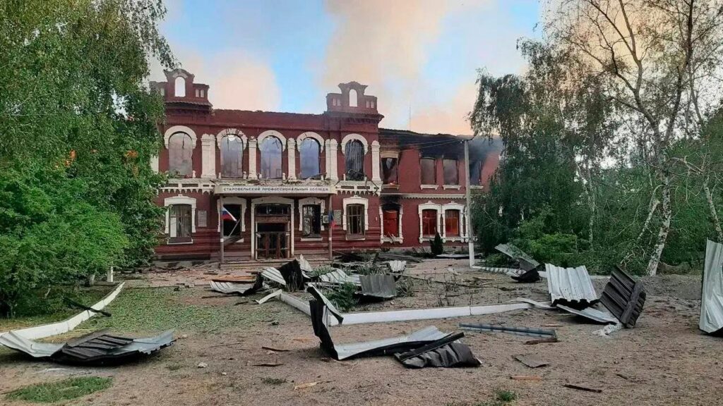 Ukraine’s military denied responsibility for the attack, saying it targeted a drone command  unit.

