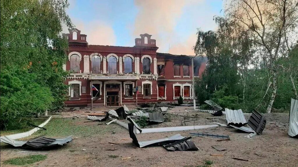 Russian officials say a Ukrainian attack on a college in Starobilsk has killed six people.
