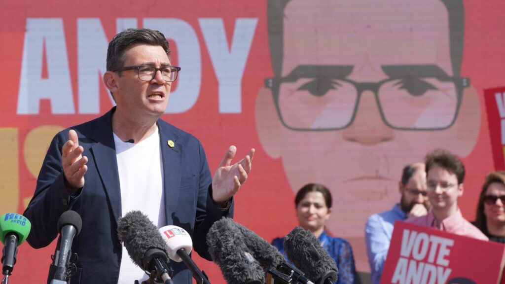 Andy Burnham is the ruling Labour party’s candidate for the Makerfield by-election.
