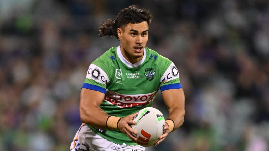 Kaeo Weekes is set to play five-eighth against the Titans because of the Raiders’ player shortage. 
