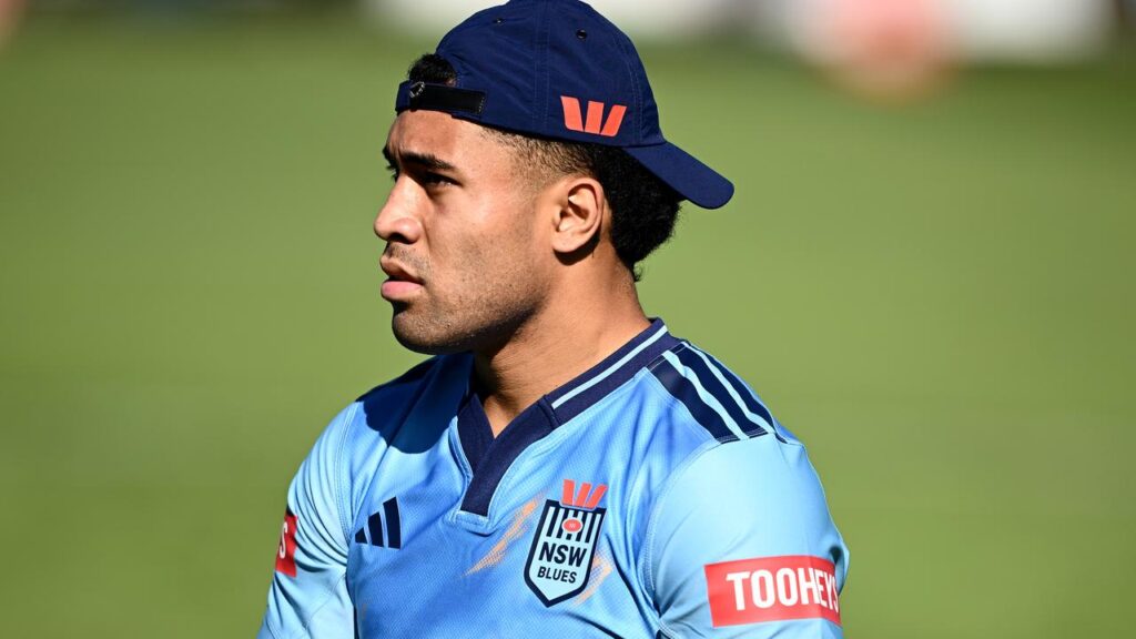 The fleet-footed Tolu Koula will make his debut on the wing for NSW at Accor Stadium.
