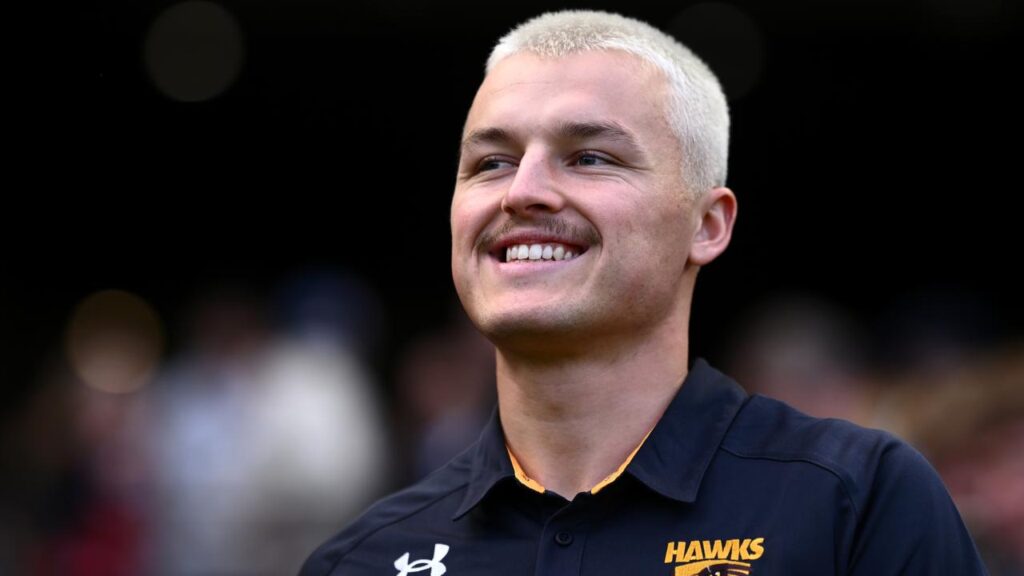 Jack Ginnivan is one of two Hawthorn players preparing for their 100th AFL game.
