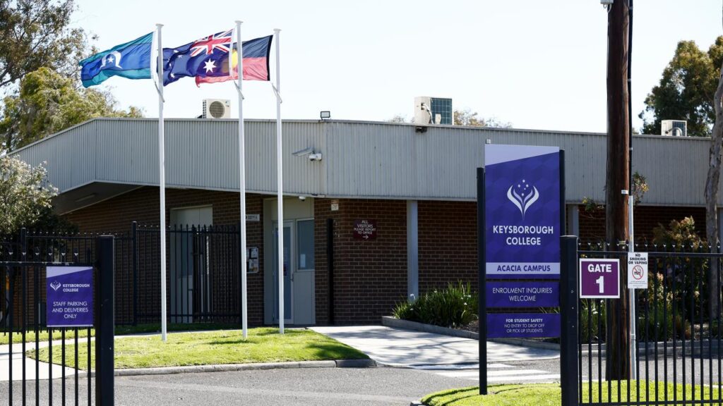 A teacher who twice attacked his principal with a knife has been jailed.
