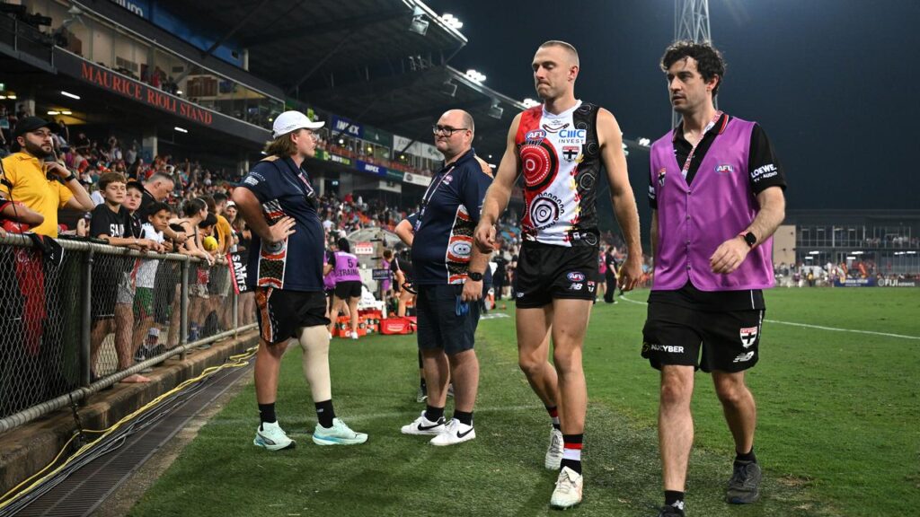 A back injury forced Callum Wilkie off the field for the second half of their defeat in Darwin.
