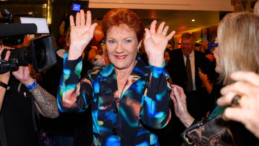 Pauline Hanson’s One Nation is on track to become the official federal opposition, polling shows.
