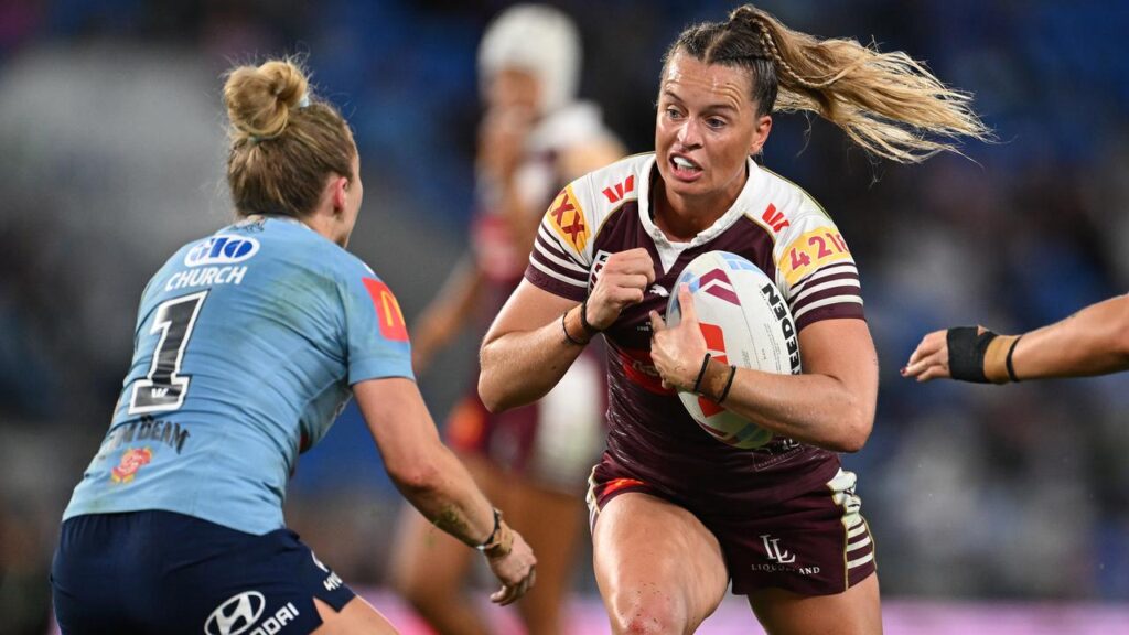 Maroons captain Lauren Brown backs moving State of Origin to later in the year, during NRLW season.

