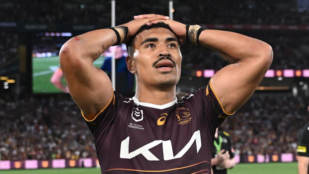 Brisbane winger Deine Mariner’s right leg was saved by surgeons after he suffered a rare injury.
