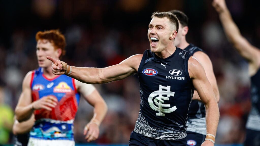 Patrick Cripps is just one of the Blues stars Geelong will be keeping a close eye on.
