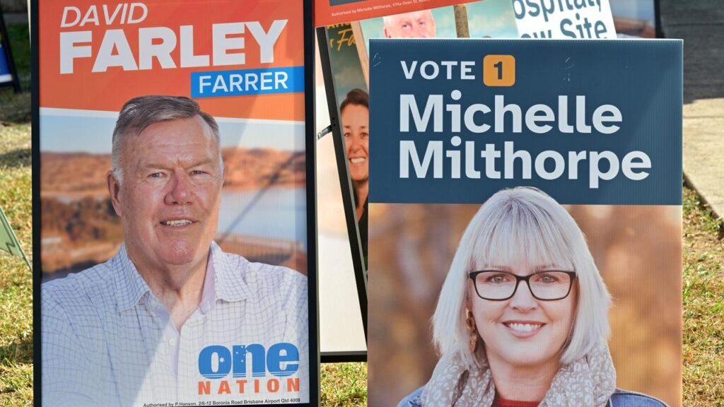 The Farrer poll is set to be a battle between David Farley and independent Michelle Milthorpe.
