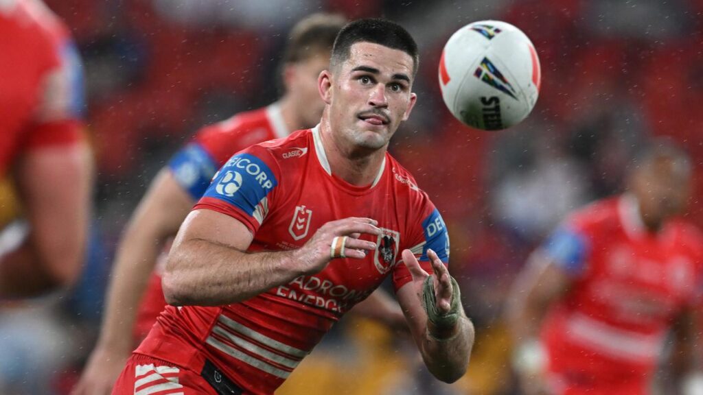 Daniel Atkinson is happy to be the lead playmaker at the Dragons though he didn’t sign up for that.
