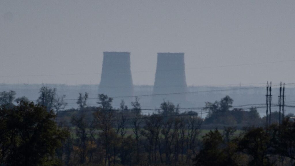 A Ukrainian drone attack left a hole in the ​wall of a turbine hall, the Rosatom firm says.
