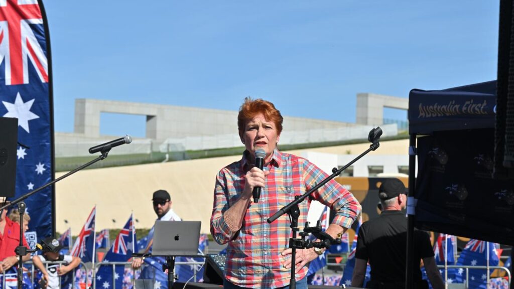 Pauline Hanson is riding high off the back of One Nation winning seven spots in a state parliament.
