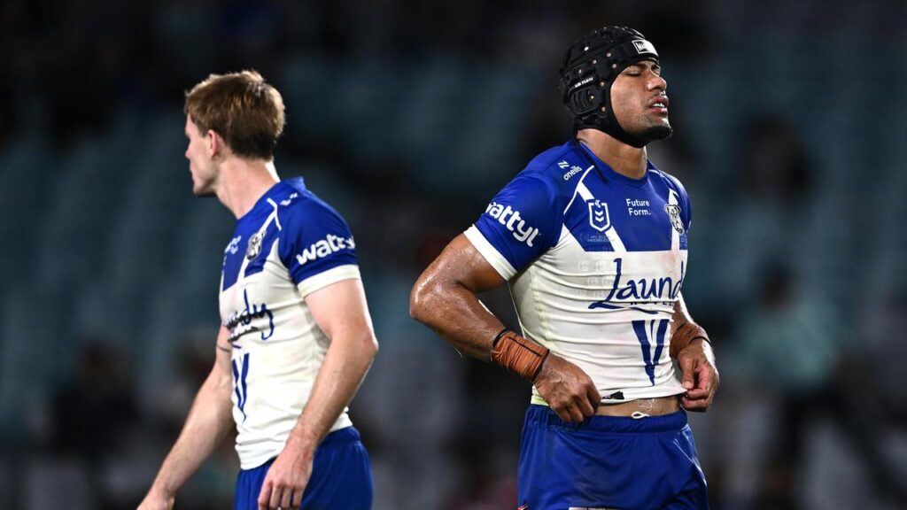 Skipper Stephen Crichton has shown signs of frustration as the Bulldogs struggle.
