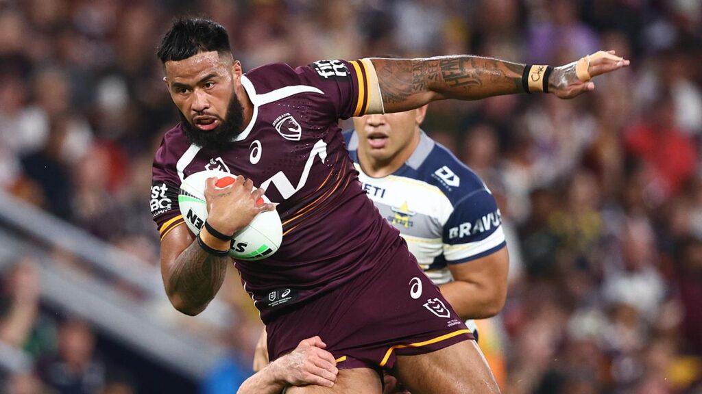 Payne Haas is ready to rip and tear for Brisbane after six weeks on the sidelines.
