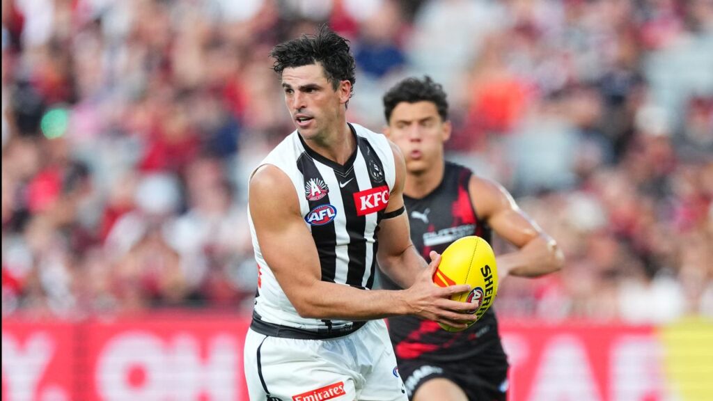 The man with time on his hands: Scott Pendlebury will break the AFL’s games record this weekend.
