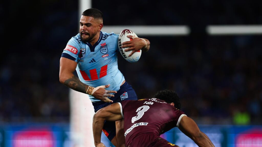Latrell Mitchell should recover from a back injury in time for the first State of Origin clash.

