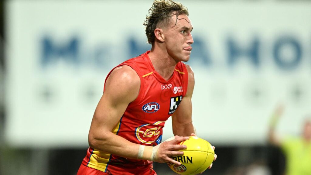 Gold Coast’s Sam Clohesy is facing a two-match AFL ban.
