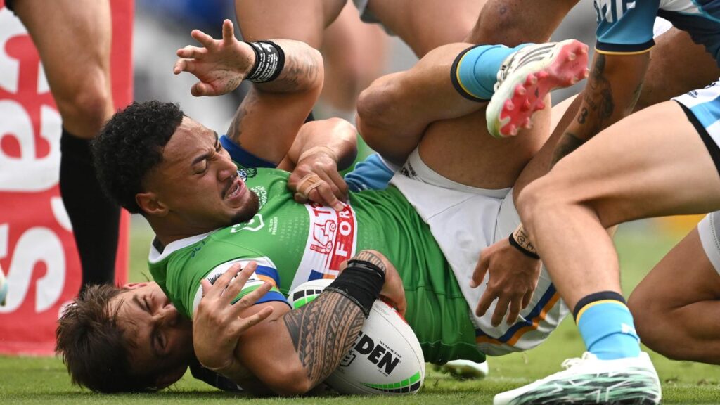 Simi Sasagi, who has scored four tries this season, will be sorely missed by the Raiders.
