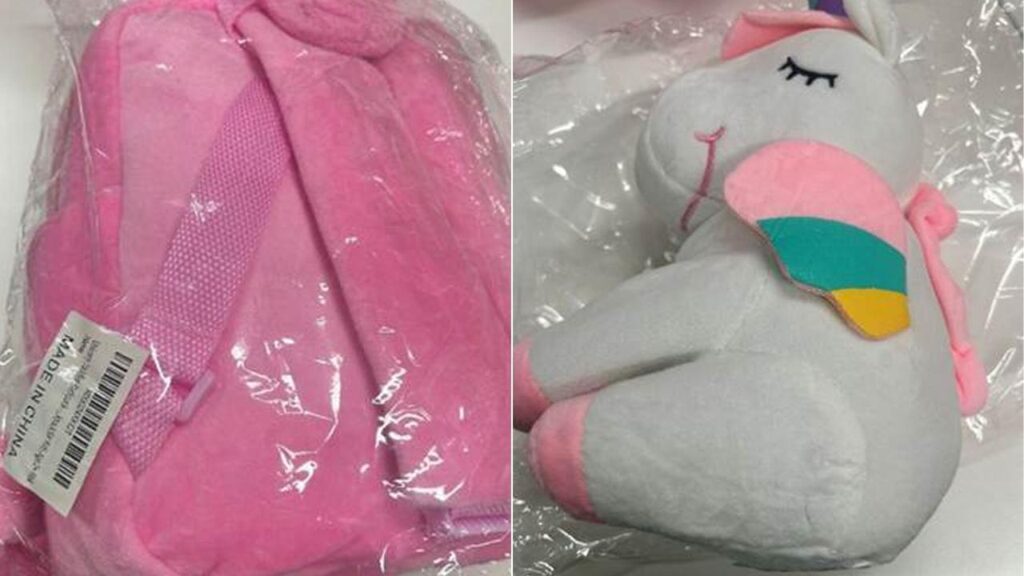 The consumer watchdog says Amazon sold a child’s backpack that contained button batteries.
