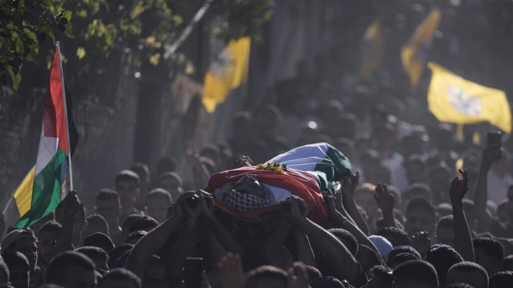 A Palestinian man has been shot dead while trying to cross into Israel from the West Bank.
