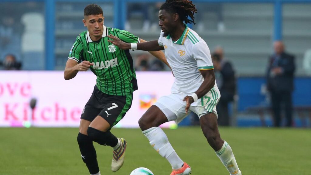 Cristian Volpato (left), in action for Sassuolo, is in line for a World Cup spot with Australia.
