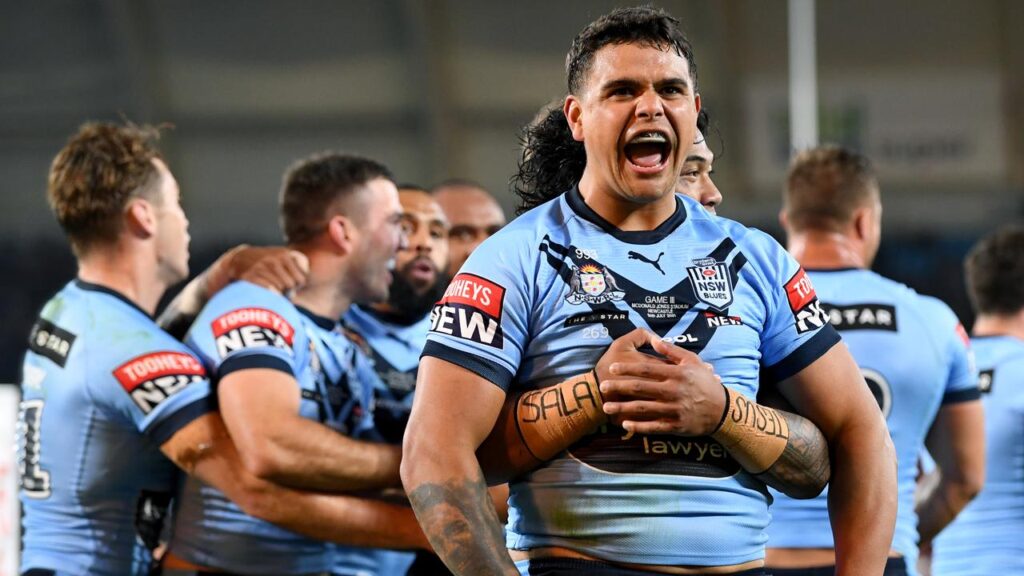 Striking fear: Could Latrell Mitchell return to boost the battered Blues in the Origin decider?

