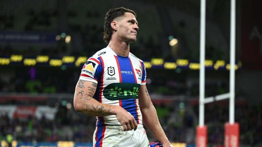 Kalyn Ponga hurt his neck in the loss to Melbourne, with potential impact on his Origin preparation.
