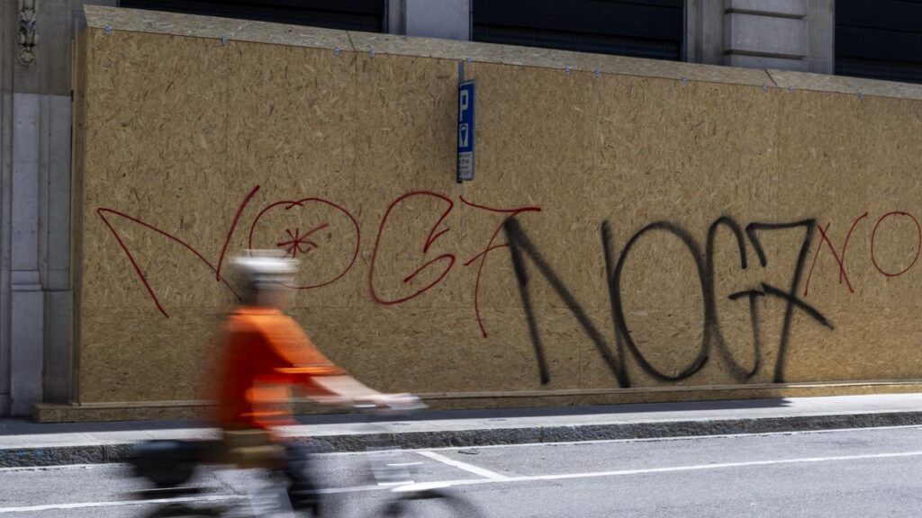 Geneva’s CBD is in a state of emergency in expectation of protests against the G7 summit.
