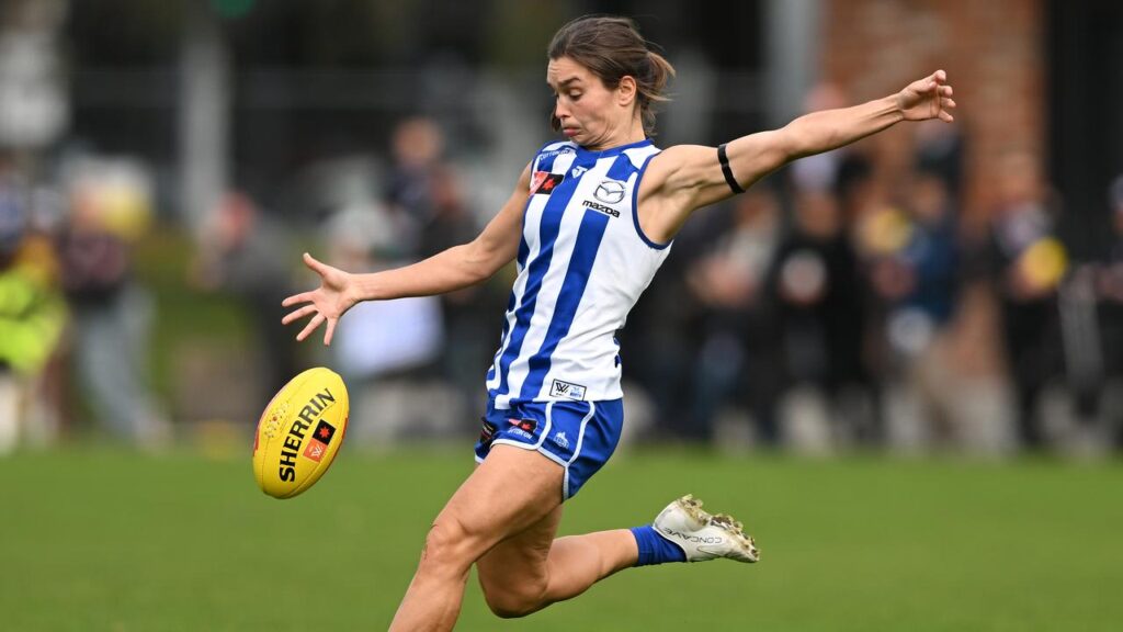 Ash Riddell is one of five North Melbourne players in Australia’s AFLW squad to play Ireland.
