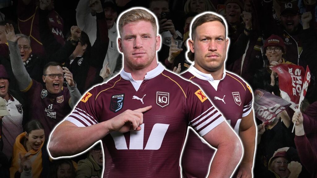 The resurrection of Thomas Flegler (left) from the abyss has Maroons teammate Reuben Cotter in awe.

