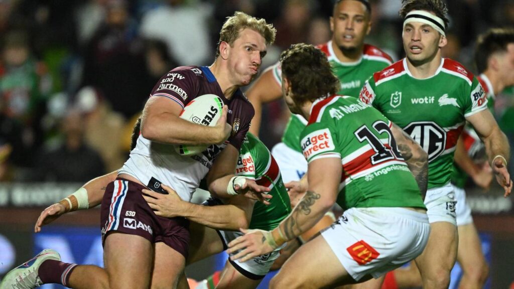 Sea Eagles’ Ben Trbojevic got away with a blatant handling error against Rabbitohs.

