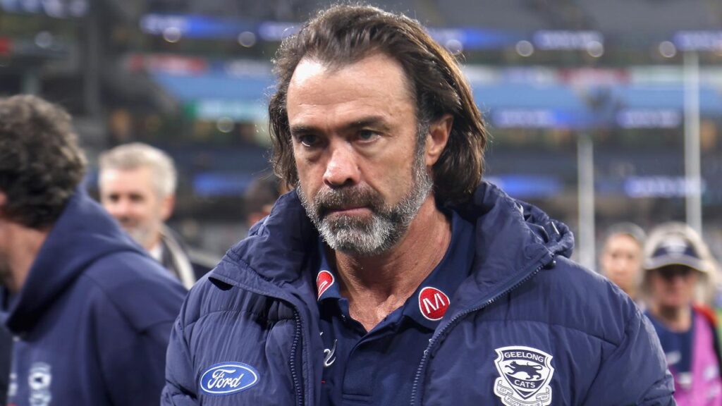 Geelong coach Chris Scott was unhappy at having to walk through rival fans at Adelaide Oval.
