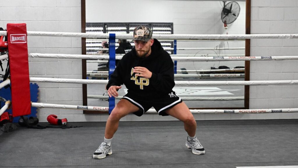 Liam Paro throwing some shapes in Brisbane before throwing some punches against Lewis Crocker.
