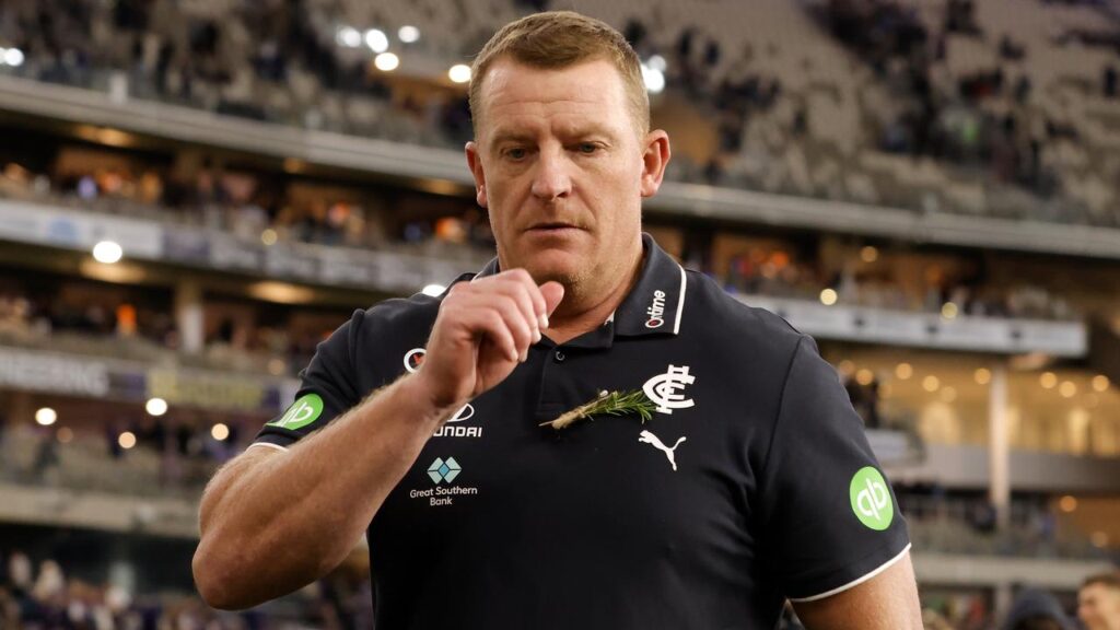 Michael Voss has spoken publicly for the first time since stepping down as Carlton coach.
