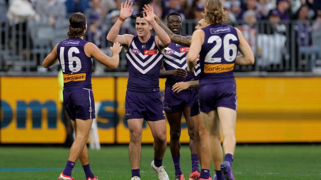 Andrew Brayshaw starred as ladders leaders Fremantle extended their winning run to 14 matches.
