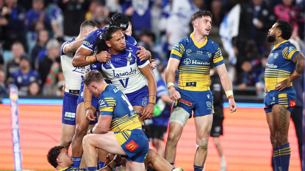 The Bulldogs have edged the Eels in a tight contest that included a scoreless opening half.
